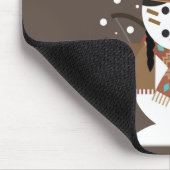 Funny Native American Weihnachtsbaumdekorationen Mousepad (Ecke)