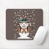 Funny Native American Weihnachtsbaumdekorationen Mousepad (Mit Mouse)