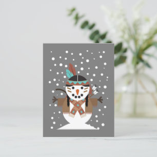 Funny Native American Weihnachtsbaumdekorationen Postkarte