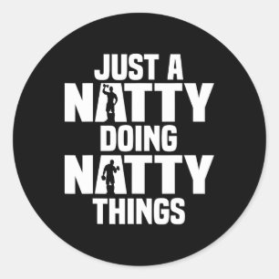 Funny Natty Things Runder Aufkleber