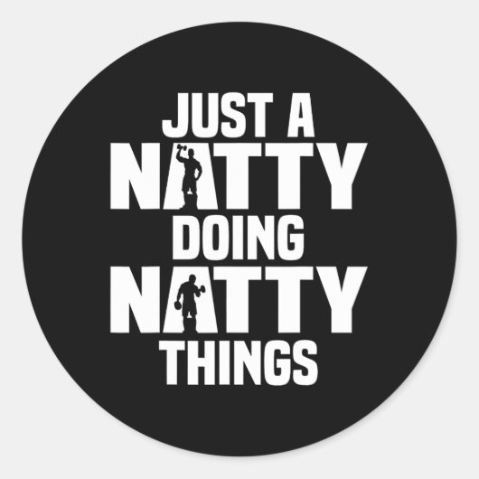 Funny Natty Things Runder Aufkleber (Vorderseite)