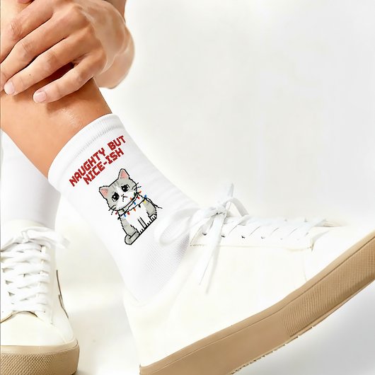 Funny Naughty but Nice-ish Christmas Socks Socken