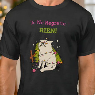 Funny Naughty Cat Christmas T-Shirt