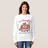 Funny Naughty Cat Christmas Ugly Sweater Party Sweatshirt (Vorne ganz)