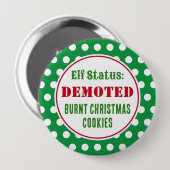 Funny Naughty Christmas Elf Button (Vorne & Hinten)