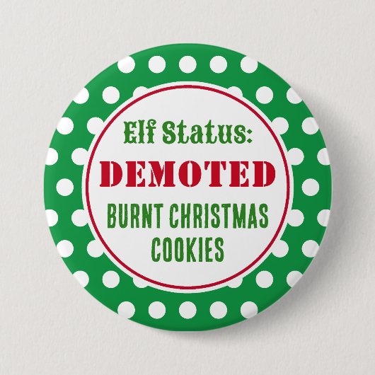 Funny Naughty Christmas Elf Button (Vorderseite)