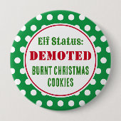 Funny Naughty Christmas Elf Button (Vorderseite)