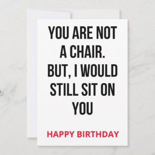 Funny Naughty Dirty Happy Birthday Card Feiertagskarte