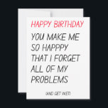 Funny Naughty Dirty Happy Birthday Card Feiertagskarte<br><div class="desc">Wenn Sie Geschenke zum Geburtstag suchen, dann werden Sie diese lustigen und unanständigen Happy Birthday Geschenkideen sicherlich interessieren. Diese Geburtstagskarte mit unglaublich witzig und lustigen Botschaften, Zitaten und Wünschen kann ein vollkommenes Geburtstagsgeschenk für ihn sein, für Ehemann, Jungen, für Männer, für Freunde, für besten Freund, für Freund, Verlobte, für Verlobte,...</div>