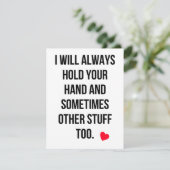 Funny Naughty Dirty Valentine Tageskarte Feiertagskarte (Stehend Vorderseite)