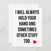 Funny Naughty Dirty Valentine Tageskarte Feiertagskarte (Vorne/Hinten)