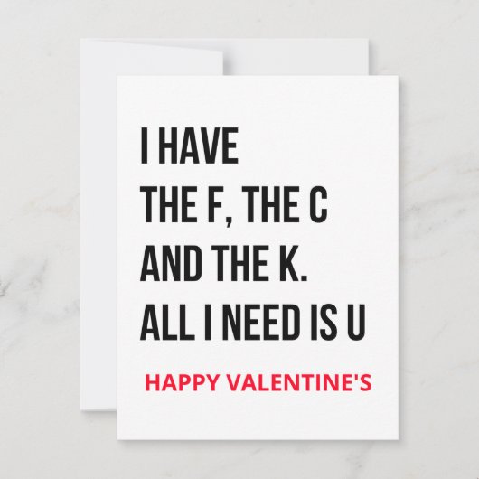 Funny Naughty Dirty Valentinstag Card Feiertagskarte (Vorderseite)