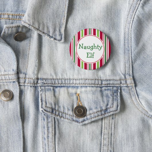 Funny Naughty Elf Weihnachts-Party Button Button (Beispiel)