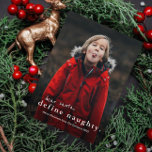 Funny Naughty Foto Weihnachten<br><div class="desc">Eine lustige Weihnachtskarte aus dem Foto mit einfacher Typografie prägt den unanständigen Gruß auf der Vorderseite. Die Rückseite hat ein kariertes Muster. Klicken Sie auf die Schaltfläche Bearbeiten,  um dieses Design anzupassen.</div>