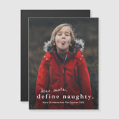 Funny Naughty Foto Weihnachtskarte Magnetkarte (Vorne/Hinten)