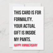 Funny Naughty Happy Jubiläumskarte Einladung (Vorderseite)