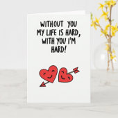 Funny Naughty Hard Love Card Karte (Gelbe Blume)