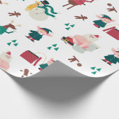 Funny Naughty Holiday Santa and Friends Geschenkpapier (Ecke)