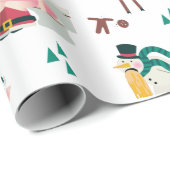 Funny Naughty Holiday Santa and Friends Geschenkpapier (Rolleneckpunkt)