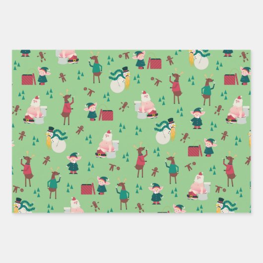 Funny Naughty Holiday Wrapping Paper Flat Sheets Geschenkpapier Set (Vorderseite 2)