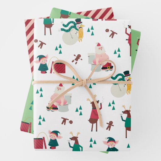 Funny Naughty Holiday Wrapping Paper Flat Sheets Geschenkpapier Set (Beispiel)