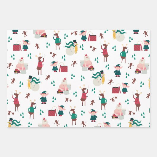 Funny Naughty Holiday Wrapping Paper Flat Sheets Geschenkpapier Set (Vorderseite)