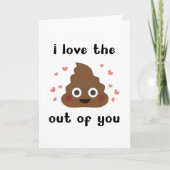 Funny Naughty Kacke Valentinschen Karte (Vorderseite)