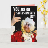FUNNY NAUGHTY LIST CHRISTMAS GREETING CARDS KARTE (Gelbe Blume)