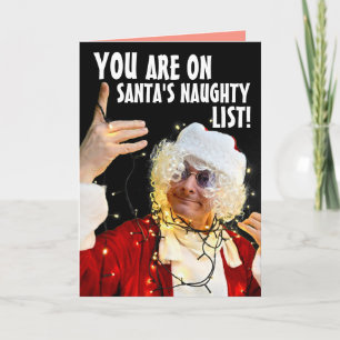 FUNNY NAUGHTY LIST CHRISTMAS GREETING CARDS KARTE