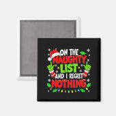 Funny Naughty List Christmas Magnet (Vorderseite/Rückseite)