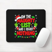 Funny Naughty List Christmas Mousepad (Mit Mouse)