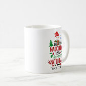Funny Naughty List No Regrets Coffee Tasse (VorderseiteRechts)
