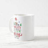 Funny Naughty List No Regrets Coffee Tasse (Vorderseite Links)