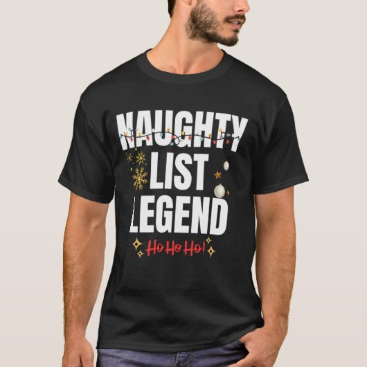Funny naughty list T-Shirt (Vorderseite)