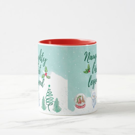 Funny naughty list tasse (Zentrum)