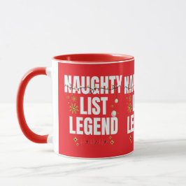 Funny naughty list tasse