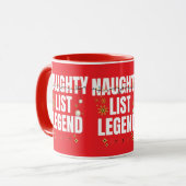 Funny naughty list tasse (Vorderseite Links)