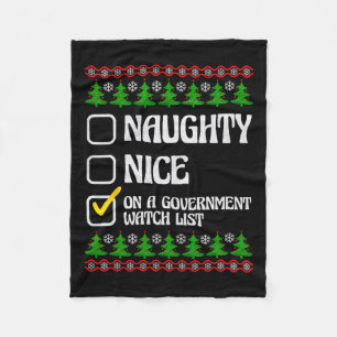 Funny Naughty Nice auf einer Liste der Regierungsv Fleecedecke