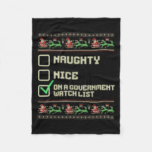 Funny Naughty Nice auf einer Liste der Regierungsv Fleecedecke