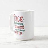 Funny Naughty Nice Innocent Kaffeetasse (Vorderseite Links)