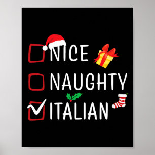 Funny Naughty Nice Italienische Weihnachtsfamilie  Poster