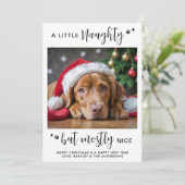Funny Naughty Nice Personalisierten Niedlichen Hun Feiertagskarte (Stehend Vorderseite)