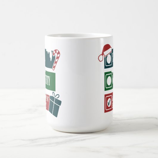 Funny Naughty Nice ungenügender Beweis Kaffeetasse (Mittel)