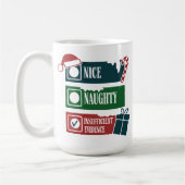 Funny Naughty Nice ungenügender Beweis Kaffeetasse (Links)