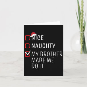Funny Naughty Nice Weihnachtsfamilie Pajama Men Wo Karte