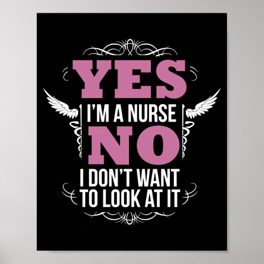 Funny Naughty Nurse Unglaublich witzig Krankenpfle Poster (Vorne)