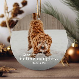 Funny Naughty Pet 2 Foto Weihnachten Keramik Ornament