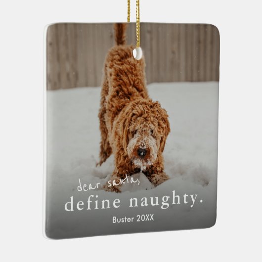 Funny Naughty Pet 2 Foto Weihnachten Keramikornament (Rechts)