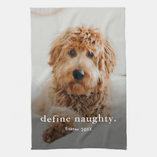Funny Naughty Pet Foto Geschirrtuch