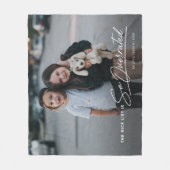 Funny Naughty The Nice List Foto Weihnachten Fleecedecke (Vorderseite)